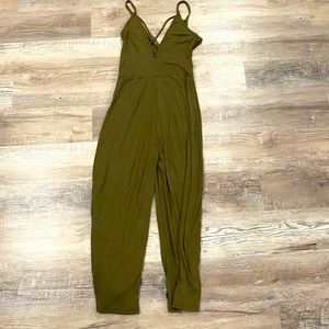 Olive Flared Romper